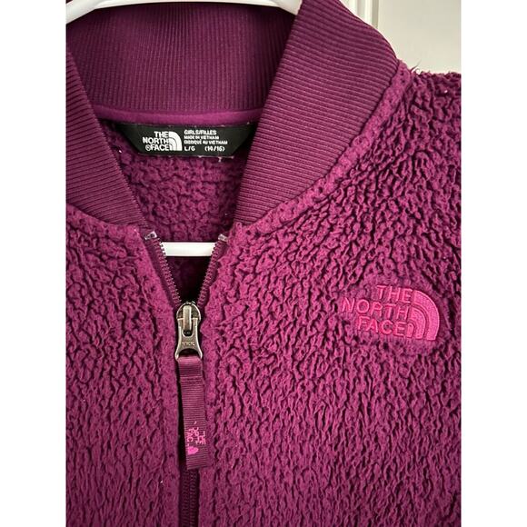 North Face Girls L Purple Fleece Jacket 14-16 Gorpcore Outdoor Crossover Fit - Picture 8 of 10